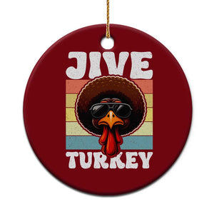 Funny Jive Thanksgiving Turkey Day Ceramic Ornament Retro Afro Black Turkey TS11 1pc Red Print Your Wear