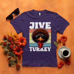 Funny Jive Thanksgiving Turkey Day T Shirt Retro Afro Black Turkey TS11 Purple Print Your Wear