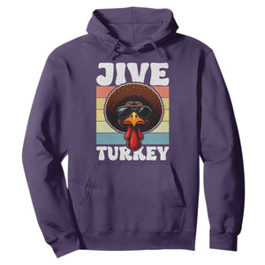 Funny Jive Thanksgiving Turkey Day Hoodie Retro Afro Black Turkey TS11 Purple Print Your Wear