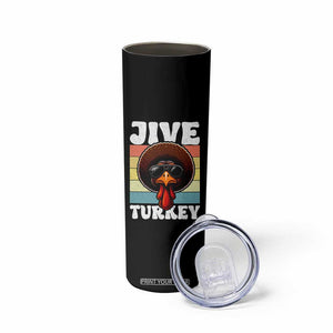 Funny Jive Thanksgiving Turkey Day Skinny Tumbler Retro Afro Black Turkey TS11 Print Your Wear