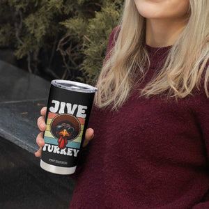Funny Jive Thanksgiving Turkey Day Tumbler Cup Retro Afro Black Turkey TS11 Print Your Wear