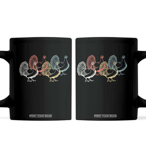Thanksgiving Turkey Day Retro Poultry Holiday Coffee Mug TS11 Black Print Your Wear
