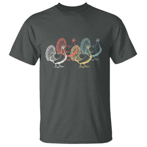 Thanksgiving Turkey Day Retro Poultry Holiday T Shirt TS11 Dark Heather Print Your Wear