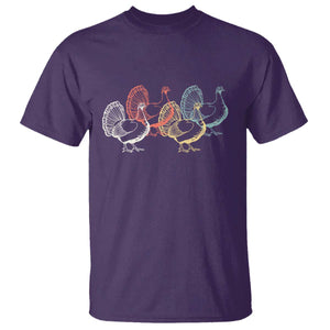 Thanksgiving Turkey Day Retro Poultry Holiday T Shirt TS11 Purple Print Your Wear