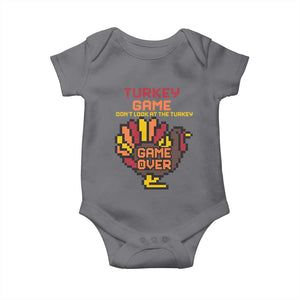 Funny Thanksgiving Turkey Baby Onesie Turkey Game Dont Look At The Turkey TS11 Charcoal Print Your Wear