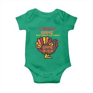 Funny Thanksgiving Turkey Baby Onesie Turkey Game Dont Look At The Turkey TS11 Irish Green Print Your Wear
