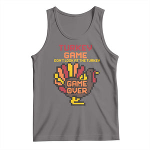 Funny Thanksgiving Turkey Tank Top Turkey Game Dont Look At The Turkey TS11 Deep Heather Print Your Wear