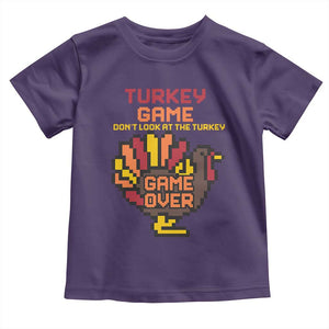 Funny Thanksgiving Turkey Toddler T Shirt Turkey Game Dont Look At The Turkey TS11 Purple Print Your Wear
