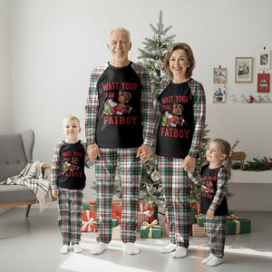 Funny Thanksgiving Christmas Plaid Pajama Set Wait Your Turn Fat Boy Turkey Santa TS11 Christmas Plaid Print Your Wear