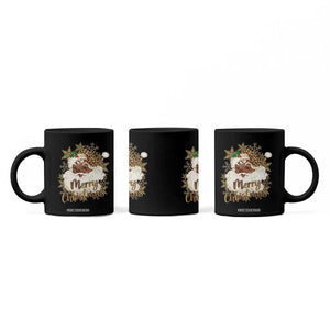 Funny Retro Black Santa Merry Christmas Leopard Coffee Mug TS11 Print Your Wear