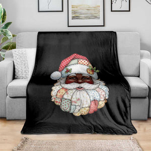 African American Christmas Retro Patchwork Black Santa Throw Blanket TS11 Print Your Wear