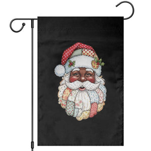 African American Christmas Retro Patchwork Black Santa Garden Flag TS11 Black Print Your Wear