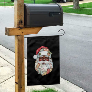 African American Christmas Retro Patchwork Black Santa Garden Flag TS11 Print Your Wear
