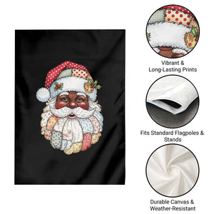 African American Christmas Retro Patchwork Black Santa Garden Flag TS11 Print Your Wear
