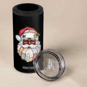 African American Christmas Retro Patchwork Black Santa 4 in 1 Can Cooler Tumbler TS11 Print Your Wear