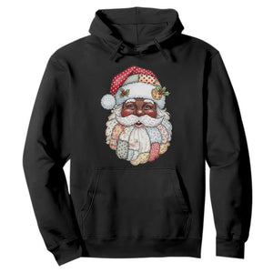 African American Christmas Retro Patchwork Black Santa Hoodie TS11 Black Print Your Wear