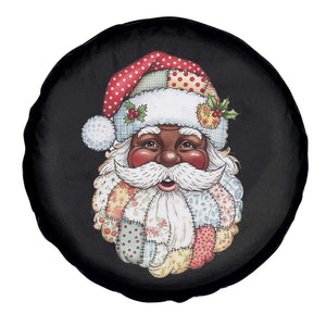 African American Christmas Retro Patchwork Black Santa Spare Tire Cover TS11 Print Your Wear