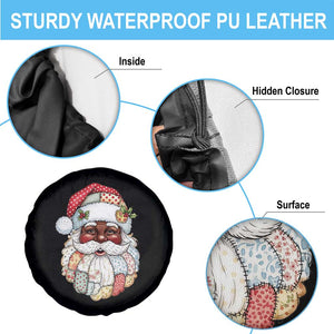 African American Christmas Retro Patchwork Black Santa Spare Tire Cover TS11 Print Your Wear