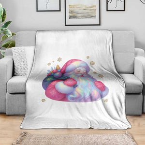 Iridescent Christmas Santa Printed Coquette Xmas Throw Blanket TS11 Print Your Wear