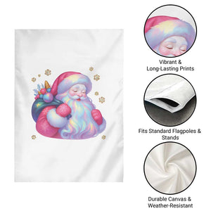 Iridescent Christmas Santa Printed Coquette Xmas Garden Flag TS11 Print Your Wear