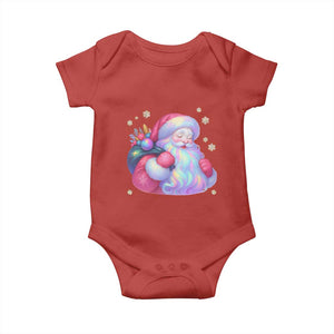 Iridescent Christmas Santa Printed Coquette Xmas Baby Onesie TS11 Red Print Your Wear