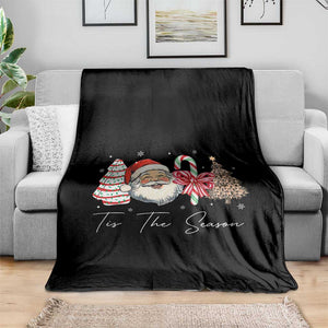 Funny Tis The Season Christmas Throw Blanket Xmas Holiday Family Matching Santa Xmas Tree TS11 Print Your Wear