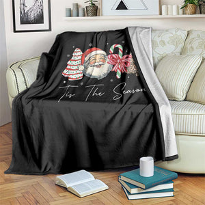 Funny Tis The Season Christmas Throw Blanket Xmas Holiday Family Matching Santa Xmas Tree TS11 Print Your Wear