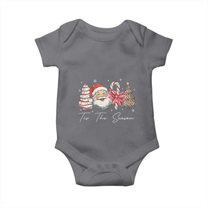 Funny Tis The Season Christmas Baby Onesie Xmas Holiday Family Matching Santa Xmas Tree TS11 Charcoal Print Your Wear
