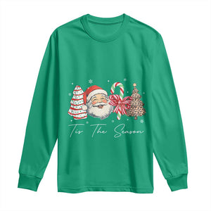 Funny Tis The Season Christmas Long Sleeve Shirt Xmas Holiday Family Matching Santa Xmas Tree TS11 Irish Green Print Your Wear
