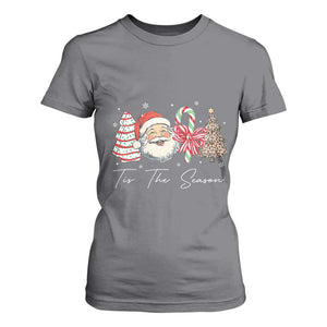 Funny Tis The Season Christmas T Shirt For Women Xmas Holiday Family Matching Santa Xmas Tree TS11 Charcoal Print Your Wear