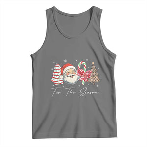 Funny Tis The Season Christmas Tank Top Xmas Holiday Family Matching Santa Xmas Tree TS11 Black Heather Print Your Wear