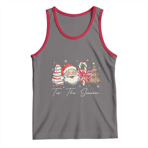 Funny Tis The Season Christmas Tank Top Xmas Holiday Family Matching Santa Xmas Tree TS11 Deep Heather Red Print Your Wear