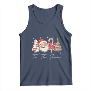 Funny Tis The Season Christmas Tank Top Xmas Holiday Family Matching Santa Xmas Tree TS11 Navy Print Your Wear