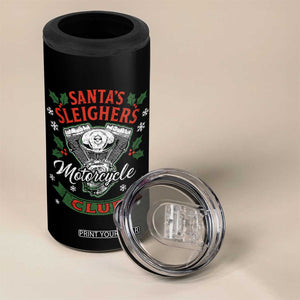Christmas Motorcycle Biker 4 in 1 Can Cooler Tumbler Santas Sleighers Motorcycle Club TS11 Print Your Wear