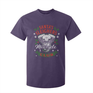 Christmas Motorcycle Biker T Shirt For Kid Santas Sleighers Motorcycle Club TS11 Purple Print Your Wear