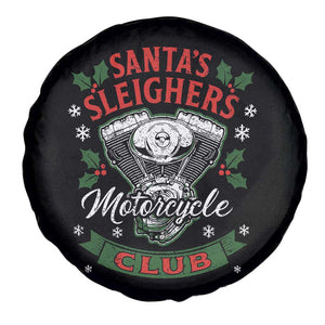Christmas Motorcycle Biker Spare Tire Cover Santas Sleighers Motorcycle Club TS11 Print Your Wear