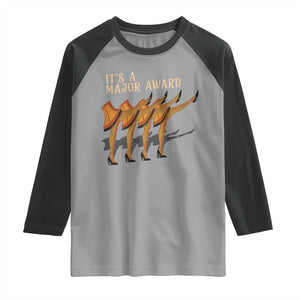 Funny Christmas Movie It's A Major Award Raglan Shirt Italian Leg Lamp TS11 Sport Gray Black Print Your Wear