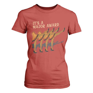 Funny Christmas Movie It's A Major Award T Shirt For Women Italian Leg Lamp TS11 Red Print Your Wear