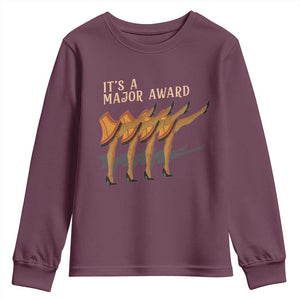 Funny Christmas Movie It's A Major Award Youth Sweatshirt Italian Leg Lamp TS11 Maroon Print Your Wear