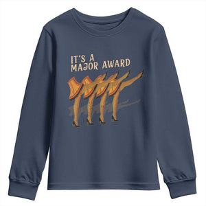 Funny Christmas Movie It's A Major Award Youth Sweatshirt Italian Leg Lamp TS11 Navy Print Your Wear