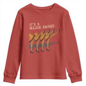 Funny Christmas Movie It's A Major Award Youth Sweatshirt Italian Leg Lamp TS11 Red Print Your Wear