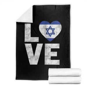 I Love Israel Jewish Gifts Star of David Israeli Throw Blanket TS11 Black Print Your Wear