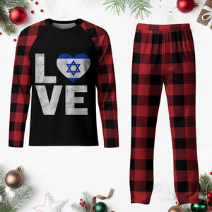 I Love Israel Jewish Gifts Star of David Israeli Plaid Pajama Set TS11 Buffalo Plaid Print Your Wear