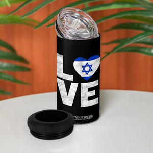 I Love Israel Jewish Gifts Star of David Israeli 4 in 1 Can Cooler Tumbler TS11 Print Your Wear
