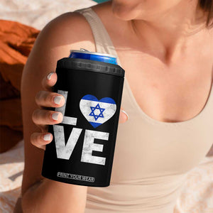 I Love Israel Jewish Gifts Star of David Israeli 4 in 1 Can Cooler Tumbler TS11 Print Your Wear