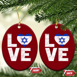 I Love Israel Jewish Gifts Star of David Israeli Ceramic Ornament TS11 Print Your Wear