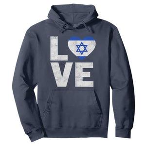 I Love Israel Jewish Gifts Star of David Israeli Hoodie TS11 Navy Print Your Wear