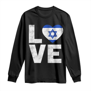 I Love Israel Jewish Gifts Star of David Israeli Long Sleeve Shirt TS11 Black Print Your Wear