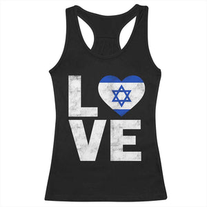 I Love Israel Jewish Gifts Star of David Israeli Racerback Tank Top TS11 Black Print Your Wear