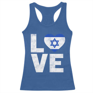 I Love Israel Jewish Gifts Star of David Israeli Racerback Tank Top TS11 Royal Blue Print Your Wear